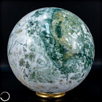 Topkwaliteit natuurlijke mosagaat, zeer artistiek Sphere-