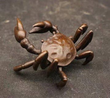 Ornement décoratif - Crabe cuivré japonais