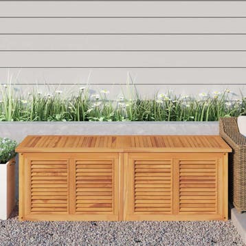 vidaXL Tuinbox met zak 150x50x55 cm massief teakhout, Verzenden, Nieuw