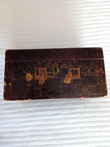 Chinees - Boîte/pot à thé - Bois, Plomb - Boîte à thé, Antiquités & Art