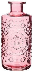 Gekleurde glazen fles berlin soft pink ook geschikt als, Nieuw