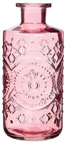 Gekleurde glazen fles berlin soft pink ook geschikt als