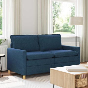 vidaXL bank / zetel Blauw 156 x 81 x 87,5 cm Stof, Huis en Inrichting, Zetels | Zetels, Verzenden, Nieuw