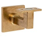 Leuninghouder Bauhaus M10 vlak messing antiek, Nieuw