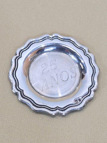 Plateau plat - 25 ans - Argent 835 - (Sans prix de réserve), Antiquités & Art, Antiquités | Argent & Or