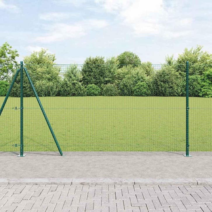 vidaXL gelast draadhek met betonnen voetstuk 50 x 1,2 m, Tuin en Terras, Tuinhekken en Hekwerk, Nieuw, Verzenden