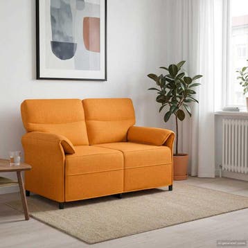 vidaXL 2-Zits Sofa 2-zits Dongeel 138 x 83 x 95 cm Stof, Verzenden, Nieuw