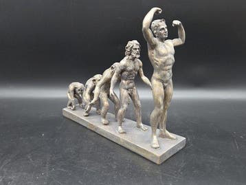 Statue, Evolution of Mankind Art Statue - 26 cm - Résine -