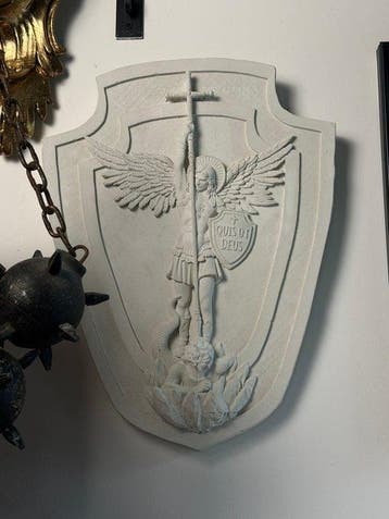 Reliëf, Saint Michael the Archangel Shield Wall Decor