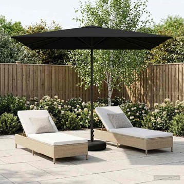 vidaXL Tuinparasol met voet 200 x 300 cm Polyester, Verzenden, Nieuw