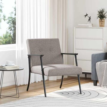 vidaXL Fauteuil Taupe Stof, Verzenden