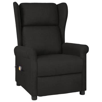 vidaXL Massagestoel stof zwart, Verzenden