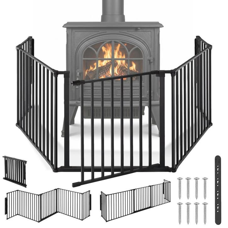 Openhaardhek Agni - zwart, Kinderen en Baby's, Traphekjes, Verzenden