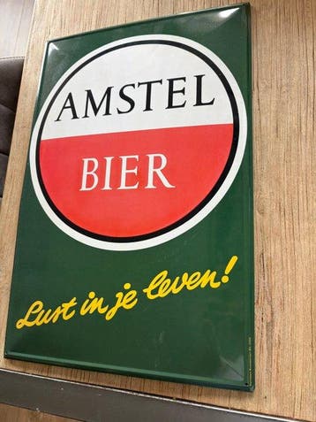 Amstel - Amstel Bier reclamebord - Reclamebord - Staal