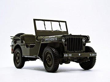 Welly 1:18 - Véhicule militaire miniature - Jeep Willys MB