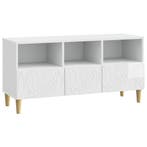 vidaXL TV Kast 102 x 34,5 x 50 cm Hoogglans Wit Bewerkt hout, Verzenden