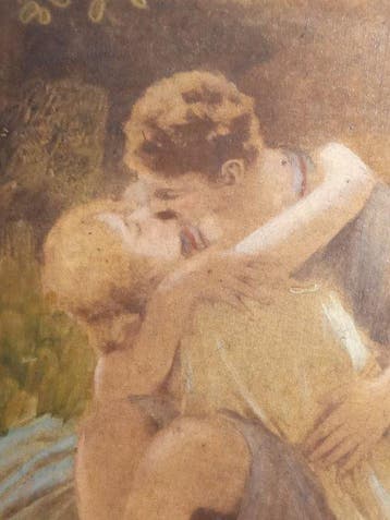 Duitse school (XX) - Coppia di innamorati