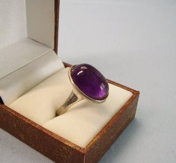 Zonder minimumprijs - Ring Zilver - 15.00ct. tw. Amethist -, Nieuw