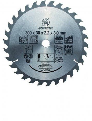 Bgs Technic Hardmetaal Cirkelzaagblad diameter 300 mm 30 tan, Verzenden, Nieuw