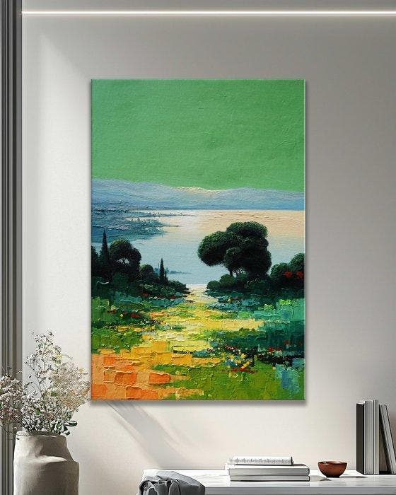 StefanoArt - Golden Path, Antiek en Kunst, Kunst | Schilderijen | Modern