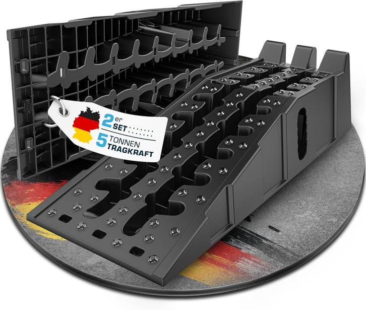 Oprijplaat voor personenautos - Set van 2 - Tot 5 Ton - Zwa, Autos : Divers, Outils de voiture, Envoi