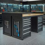 Datona Werkbank PRO - eiken werkblad - 24 lades - 200 cm -, Ophalen of Verzenden, Nieuw