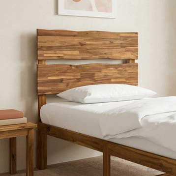 vidaXL Live Edge Hoofdbord ROSTOCK Naturel 100 cm Massief, Huis en Inrichting, Verzenden, Nieuw