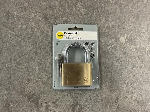 Veiling - 6x Yale hangslot 70mm messing YE1/70/137/1, Services & Professionnels, Réparation & Entretien | Serrures