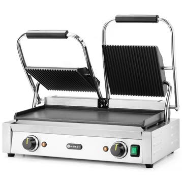 Contact-/Paninigrill | Dubbel | Glad/Gegroefd Oppervlak, Verzenden