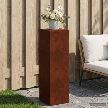 vidaXL Plantenstand Roestkleurig 30 x 30 x 100 cm weervast, Jardin & Terrasse, Verzenden