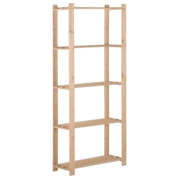 vidaXL Opbergrek 5-laags 80x28,5x170 cm massief grenenhout, Verzenden