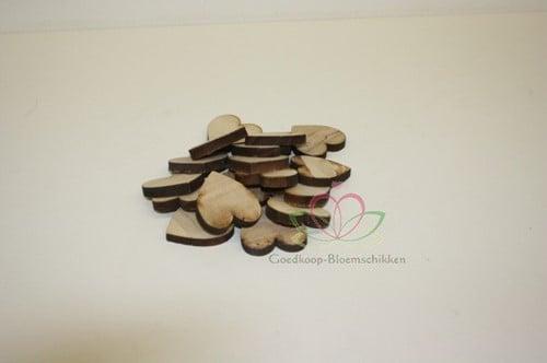 Houten hartjes Naturel 3,5 cm 50 stuks zak, Maison & Meubles, Accessoires pour la Maison | Plantes & Fleurs artificielles