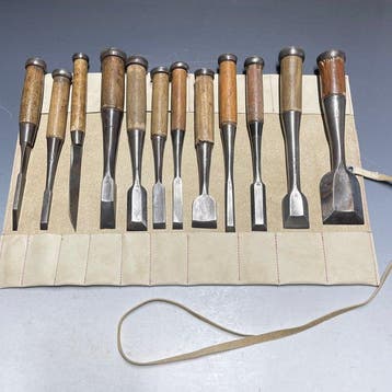Tataki Oire Nomi | Bench Chisels Set wRoll Case - Outil de