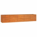 Plantenbak cortenstaal 400x80cm | Retour deal | Nu 41% ko..., 100 cm of meer, Zo goed als nieuw, Metaal, 60 cm of meer