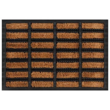 vidaXL Deurmat rechthoekig 40x60 cm rubber en kokosvezel, Tuin en Terras, Verzenden, Nieuw