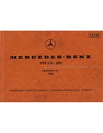 1968 MERCEDES BENZ 230 | 250 ONDERDELENHANDBOEK