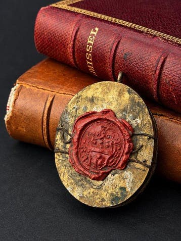 Reliekhouder - Legering, Glas, Textiel - 1850-1900 -, Antiek en Kunst