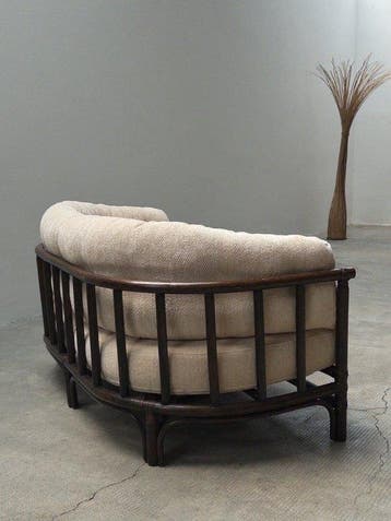 Sofa - Fluweel, Bamboe - bank, Antiek en Kunst