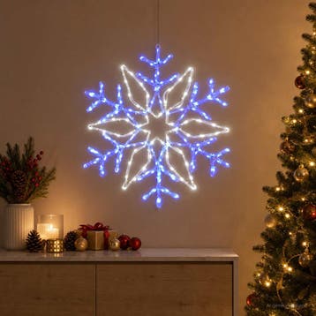 vidaXL Kerstverlichting sneeuwvlok LOVIISA 140 LEDs Koel, Diversen, Verzenden, Nieuw