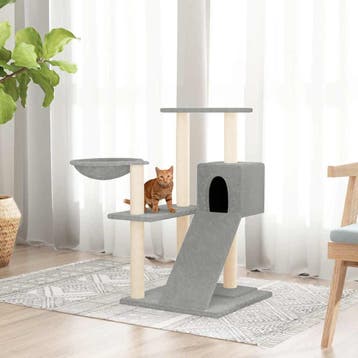 vidaXL Kattenmeubel met sisal krabpalen 82 cm lichtgrijs, Verzenden