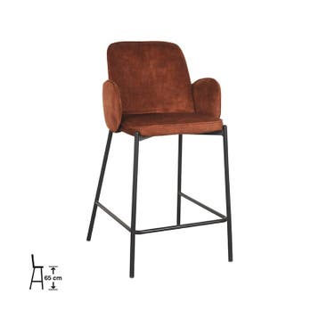 Barkruk Jari | Rust | Velours | Laag | 2 stuks LABEL51, Verzenden