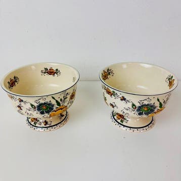 H. Bequet - Schaal (2) - Set van 2 H. Bequet coupeschalen