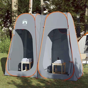 vidaXL Privacytent pop-up waterdich grijs en oranje, Verzenden, Nieuw