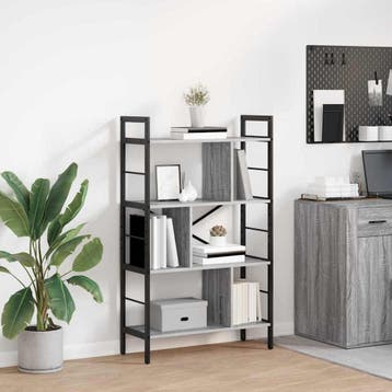 vidaXL Boekenplank Grijs Sonoma 75 x 30 x 123,5 cm Bewerkt, Verzenden