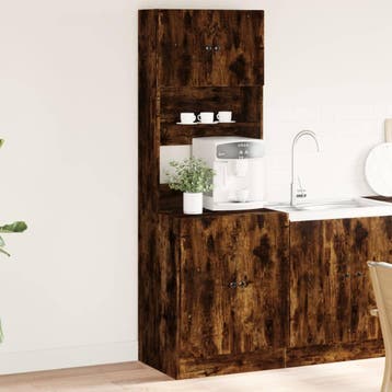 vidaXL Keukenkast 60x50x180 cm bewerkt hout gerookt, Verzenden, Nieuw
