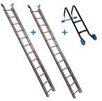 Solide dakladderset met nokhaak 6m, Doe-het-zelf en Bouw, Ophalen of Verzenden, Nieuw, Ladder, 4 meter of meer