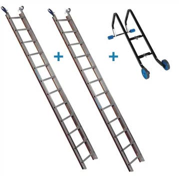 Solide dakladderset met nokhaak 6m, Ophalen of Verzenden, Ladder