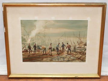 Guillem Fresquet Bardina (1914-1991) - Escena de pescadores