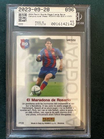 2004 Panini Megacracks Barça Campió Lionel Messi #89 Rookie, Verzamelen, Nieuw