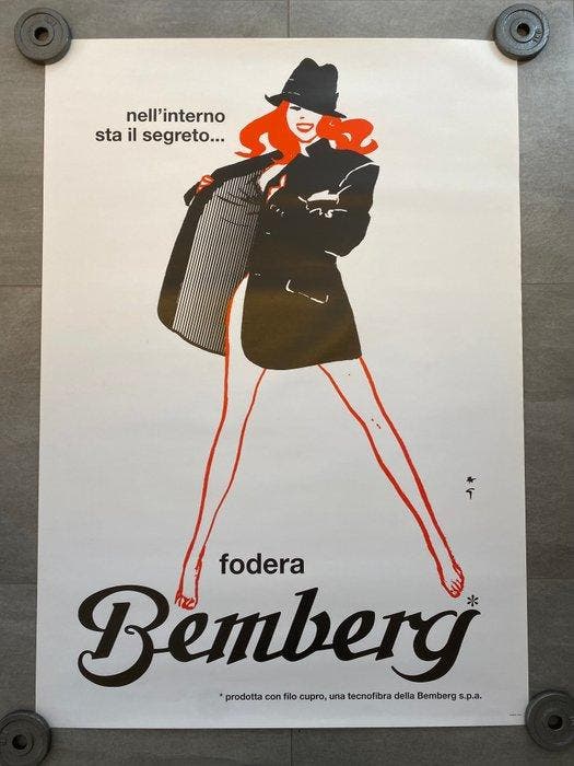 René Gruau - Nellinterno sta il segreto - FODERA BEMBERG -, Antiquités & Art, Art | Dessins & Photographie
